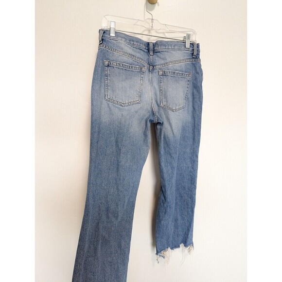 Free People Maggie Jeans Women Size 27 Blue Straight Leg Ankle Distressed Boho - Picture 6 of 11